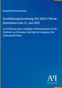 Europäische Kommission: Durchführungsverordnung (EU) 2025/1189 der Kommission vom 13. Juni 2025, Buch