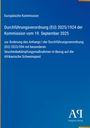 Europäische Kommission: Durchführungsverordnung (EU) 2025/1924 der Kommission vom 19. September 2025, Buch