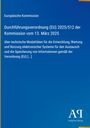 Europäische Kommission: Durchführungsverordnung (EU) 2025/512. Text über technische Modalitäten. Blaues Design mit Verlagssymbol.