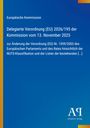 Text über eine Verordnung der EU-Kommission, blaues Design mit gelbem Streifen links und Logo unten rechts.