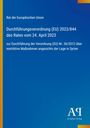 Rat der Europäischen Union, Verordnung (EU) 2023/844. Blauer Hintergrund mit gelben und orangen Akzenten.