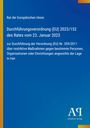 Titel: "Durchführungsverordnung (EU) 2023/152 des Rates vom 23. Januar 2023" zu Sanktionen gegen Einrichtungen im Iran. Links gelber Streifen. Unten rechts ist ein Logo.