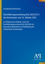 Europäische Kommission: Verordnung (EU) 2023/2213 vom 16. Oktober 2023 zur Schweinepestbekämpfung, gelb-blaues Design.