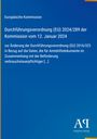 Text: "Europäische Kommission, Durchführungsverordnung (EU) 2024/289, 12. Januar 2024, Antiphon Verlag". Blauer Hintergrund.