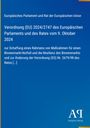 Verordnung (EU) 2024/2747, Europäisches Parlament. Blaues Design mit "Antiphon Verlag" Logo unten rechts.