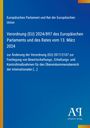 Text: Verordnung (EU) 2024/897 des Europäischen Parlaments. Hintergrund: Blauer Verlauf mit gelbem Streifen. Logo: AP Antiphon Verlag.