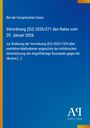 Verordnung (EU) 2026/271 zur Änderung für restriktive Maßnahmen. Blaues Layout mit gelbem und rotem Rand, Verlag-Logo.