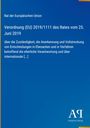 Text: "Rat der Europäischen Union, Verordnung (EU) 2019/1111 des Rates vom 25. Juni 2019 [...] Antiphon Verlag." Blauer Hintergrund.