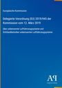 Titel: Delegierte Verordnung (EU) 2019/945 über unbemannte Luftfahrzeugsysteme. Blauer Hintergrund mit Verlagssymbol.