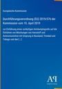 Europäische Kommission und Durchführungsverordnung im Text. Blaues Cover mit einem Logo unten rechts.