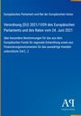 Verordnung (EU) 2021/1059 über regionale Entwicklung. Blauer Hintergrund mit gelbem Rand. Unten Logo "Antiphon Verlag".