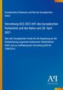 Text: Verordnung (EU) 2021/691 zur Anpassung an Globalisierung. Blaues Cover, gelber Rand links, unten Logo Antiphon Verlag.