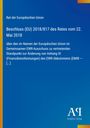 Beschluss (EU) 2018/817 des Rates vom 22. Mai 2018; blaues Design mit gelbem Streifen und Logo von Antiphon Verlag unten rechts.