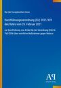 Text über EU-Verordnung 2021/339 zum 25. Februar 2021 und restriktive Maßnahmen gegen Belarus auf blauem Hintergrund.