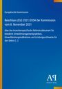 Text: Beschluss (EU) 2021/2054, Umweltmanagementpraktiken. 
Blauer Hintergrund, farbige Streifen oben und links. Logo unten.