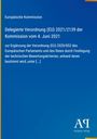 Europäische Kommission, Verordnung (EU) 2021/2139 vom 4. Juni 2021, Ergänzung der Verordnung (EU) 2020/852. Rechtsseitiges Logo.