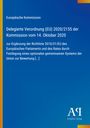 Text: "Europäische Kommission. Delegierte Verordnung (EU) 2020/2155 vom 14. Oktober 2020." Blaues Cover mit gelbem Rand.