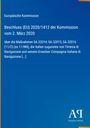 „Europäische Kommission Beschluss (EU) 2020/1412 vom 2. März 2020“; blau Hintergrund, Antiphon Verlag Logo.