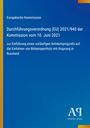 Text: Durchführung einer Antidumpingverordnung zu Birkensperrholz aus Russland. Oben links, EU-Kommission, unten Logo.