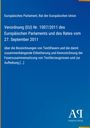 Verordnung (EU) Nr. 1007/2011 zur Etikettierung von Textilfasern. Blauer Hintergrund, logo „AR Antiphon Verlag”.