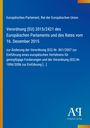 Europäisches Parlament, Verordnung (EU) 2015/2421, Antiphon Verlag Logo auf blauem Hintergrund.