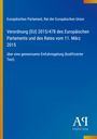 Text: Verordnung (EU) 2015/478 über Einfuhrregelung; Blaues Cover, Antiphon Verlag.