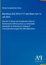 Titel: Beschluss (EU) 2016/1171 des Rates vom 12. Juli 2016. Blauer Hintergrund, Antiphon Verlag Logo.