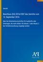 Text: Gericht, Beschluss (EU) 2016/2387, 14. September 2016, Sicherheitsvorschriften, Artikel 105. Unten Logo: Antiphon Verlag.