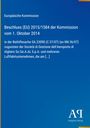 Text: Europäische Kommission, Beschluss (EU) 2015/1584 vom 1. Oktober 2014. Blaues Dokument mit Verlagssymbol unten.