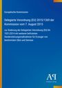 Europäische Kommission, Verordnung zur Unterstützung von Erzeugern; blauer Hintergrund mit gelbem und orangenem Rand.