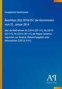 Text: Entscheidung der EU-Kommission zu Maßnahmen in Sardinien. Blaues Design mit gelben Akzenten und Verlag-Logo.