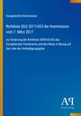 Europäische Kommission, Richtlinie (EU) 2017/433, 7. März 2017. Blauer Hintergrund, farbige Streifen am Rand.