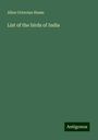 Allen Octavian Hume: List of the birds of India, Buch