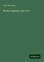 Oscar Browning: Modern England, 1820-1874, Buch