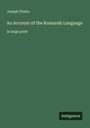 Joseph Planta: An Account of the Romansh Language, Buch