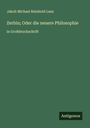 Jakob Michael Reinhold Lenz: Zerbin; Oder die neuere Philosophie, Buch