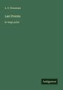 A. E. Housman: Last Poems, Buch