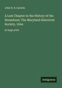 John H. B. Latrobe: A Lost Chapter in the History of the Steamboat; The Maryland Historical Society, 1844, Buch
