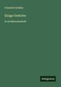 Friedrich Schiller: Einige Gedichte, Buch