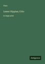 Plato: Lesser Hippias; Crito, Buch