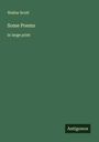 Walter Scott: Some Poems, Buch