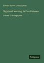 Edward Bulwer Lytton Lytton: Night and Morning; In Five Volumes, Buch