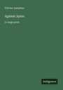 Flavius Josephus: Against Apion, Buch