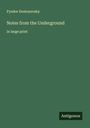 Fyodor Dostoyevsky: Notes from the Underground, Buch