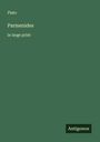 Plato: Parmenides, Buch