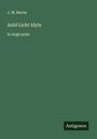 J. M. Barrie: Auld Licht Idyls, Buch