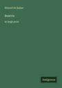 Honoré de Balzac: Beatrix, Buch