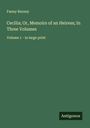 Fanny Burney: Cecilia; Or, Memoirs of an Heiress; In Three Volumes, Buch