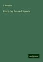 L. Meredith: Every-Day Errors of Speech, Buch