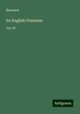 Maetzner: An English Grammar, Buch